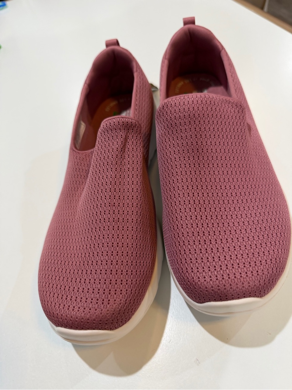 Skechers Women's Slip-On Knit Sneakers in Dusty Rose